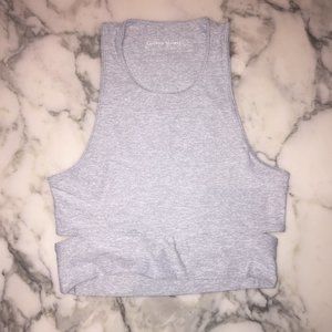 NWOT Outdoor Voices Dove Gray Split Back Bra XS